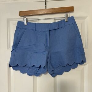 J. Crew Blue Scalloped Shorts